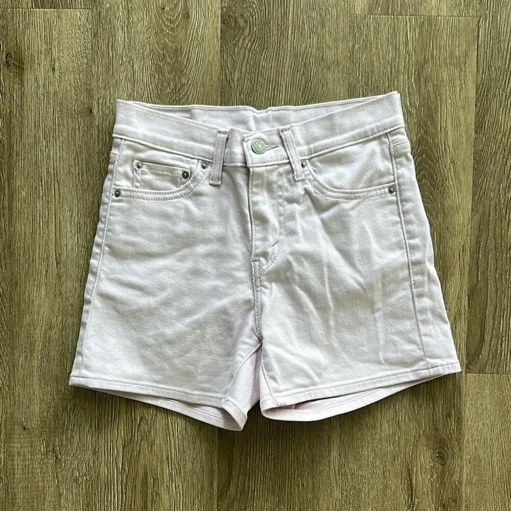 Levi's High Rise Wedgie‎ Stonewash Light Lilac Denim Shorts Size 25